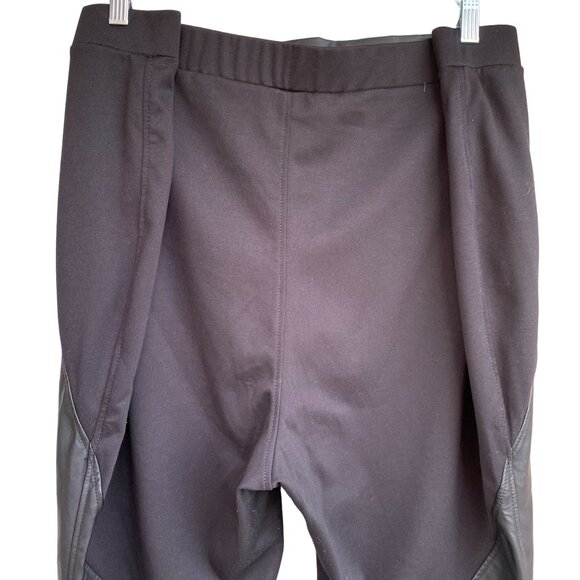 Pamela McCoy Faux Tapered Leather Pants Plus Size 3X Pull On PU Black Slits NWT - Picture 7 of 8